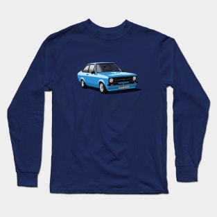 Ford Escort Mk 2 in olympic blue Long Sleeve T-Shirt